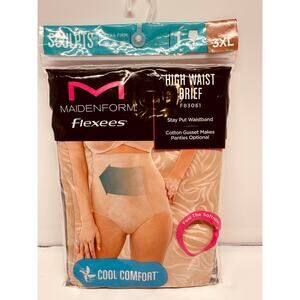 Women's Maidenform Flexees Ultra Firm Cool Comfort High Waist Brief Size 3XL New